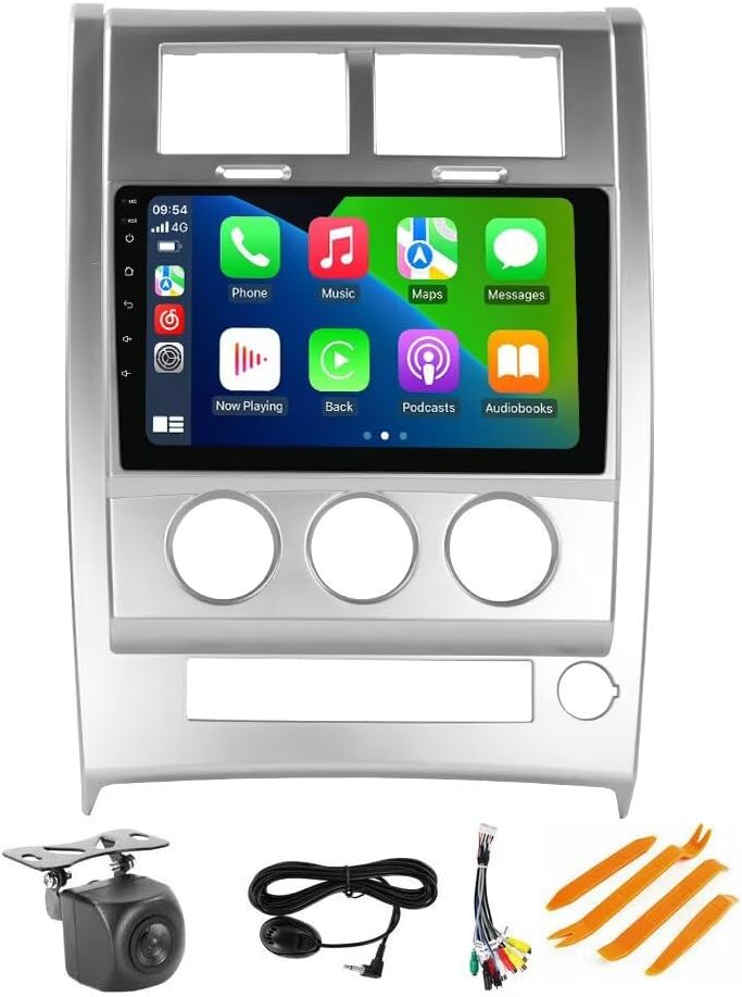 2+64GB Android Radio for Jeep Liberty 2008-2012 Stereo Upgrade Dash Kit GPS Navigation,9 IPS Touch Screen Head Unit with Car-Play & Android Auto/SWC/Rear View