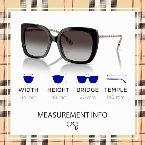 BURBERRY BE4323 Square Shape Acetate Sunglasses with eSHADES Luxury Eyewear Kit Bundle 5