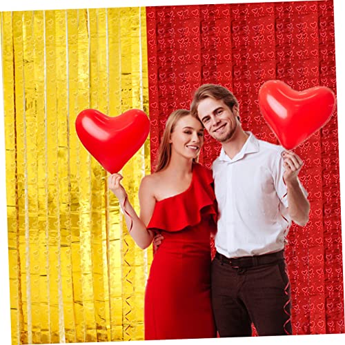 OSALADI 6 Peças cortina de chuva material de festa vermelho cortina de papel alumínio cortinas de ja