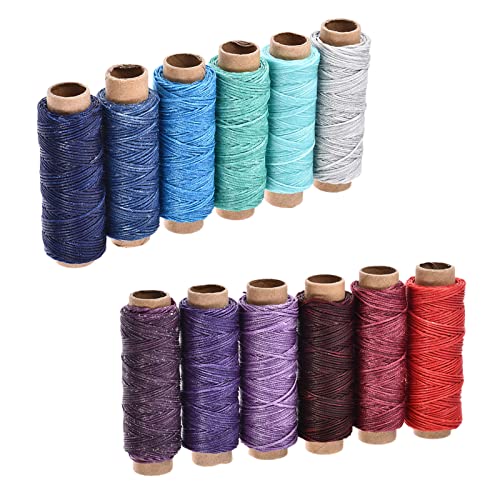 Set de hilo encerado para coser cuero 12 colores 55 yardas miniatura 4