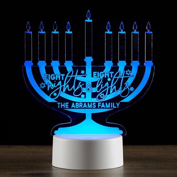 Personalization Universe Hanukkah Menorah Personalized LED Light