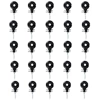 Vista 1 de Aislador de cerca eléctrico negro, aislador de rosca, 25