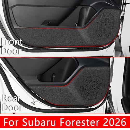 LUNQIN Car Door Anti Kick Pad for Subaru Forester 2025 2026 Accessories Protector Mat Dirty Collision Stickers Inner Decorative Protection