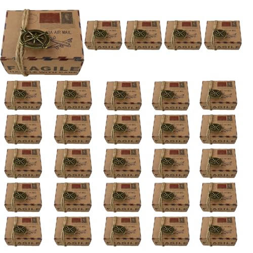 Eabdice 30 Pièces Mini Boîte de Valise Boîte de Bonbons, Vintage Boîtes à Bonbons, Valise avec...
