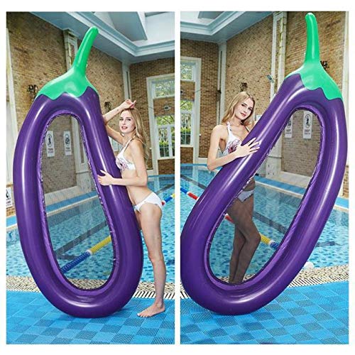 SUNSHINEMALL Swimming Inflatable Eggplant Float Large Float, can Hold 4 Children, Load up to 200KG,(250x95x20cm)
