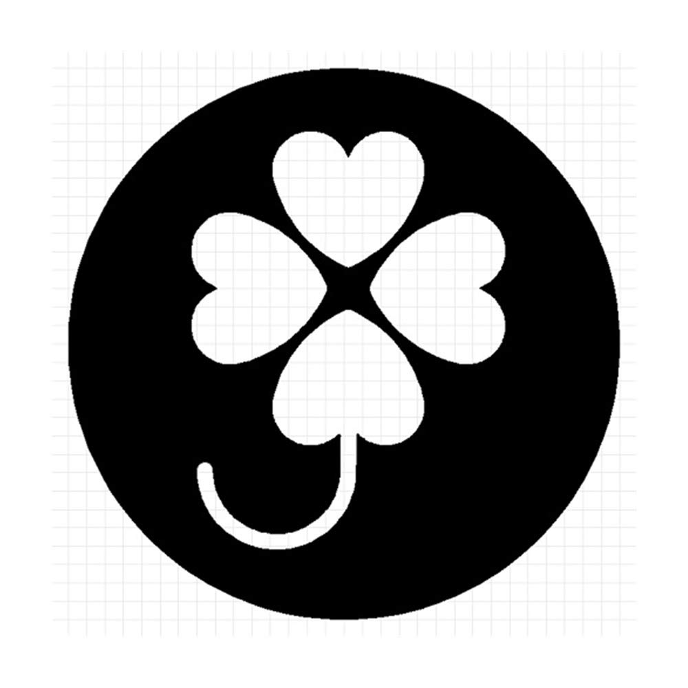 Amazon.co.jp: クローバーマーク シルエット 標識ステッカー (黒