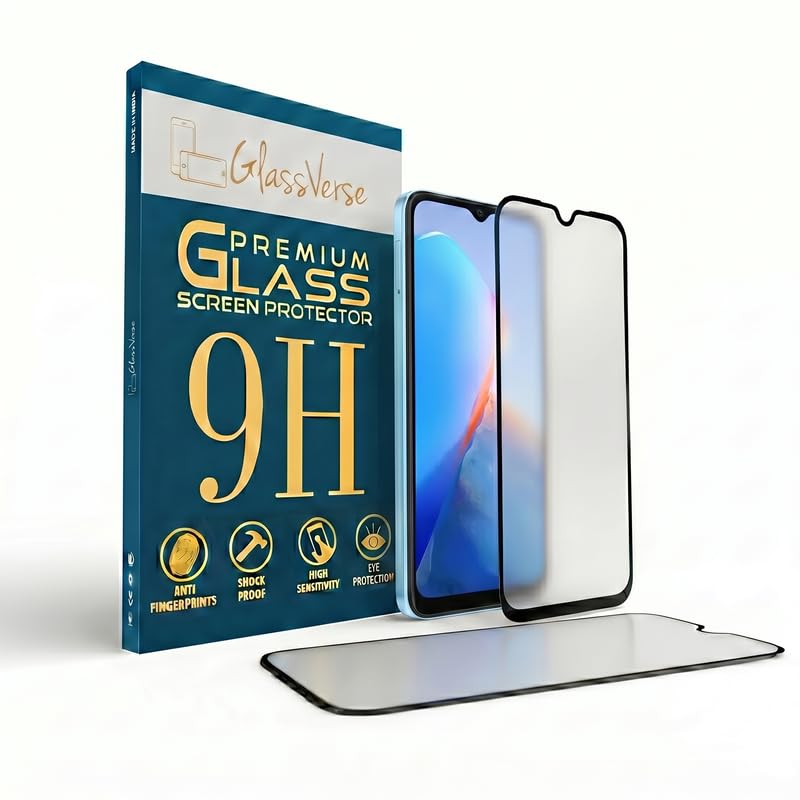 Image of GlassVerse Matte Tempered Glass for Nokia C32 | Anti Glare, Smooth Touch Screen Protector, 9H Hardness, Edge to Edge, Case Friendly, Hassle-less Installation Kit Included. (Pack of 1)