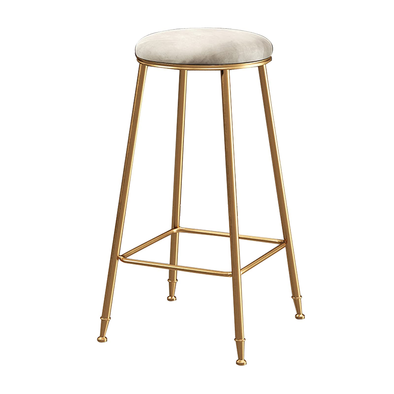 Furniture Pub Stool Bar Stools Round Scounter High Foot Stool Without Back for Kitchen Dining Room and Living Room/White/65Cm Star of Light