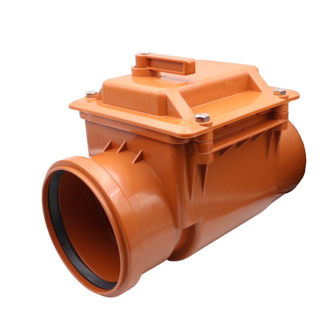 Clapet anti-retour DN125 orange pour bloquer les reflux d'eaux usées