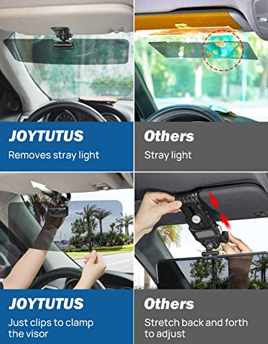 image for JOYTUTUS Sun Visor for SUV, 2 Pack Polarized Sun Visor Extender for Tr