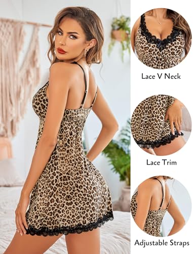 Image of Avidlove Women Sexy Sleepwear Lace Chemise Nightgown Full Slip Babydoll Sleepwear
