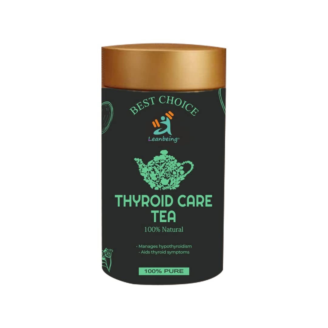 Leanbeing- Thyroid Care Tea 100g | With goodness of Shatavari, Gotukola, Chamomille, Punarnava, nettle leaves etc | Improves metabolism & Thyroid function