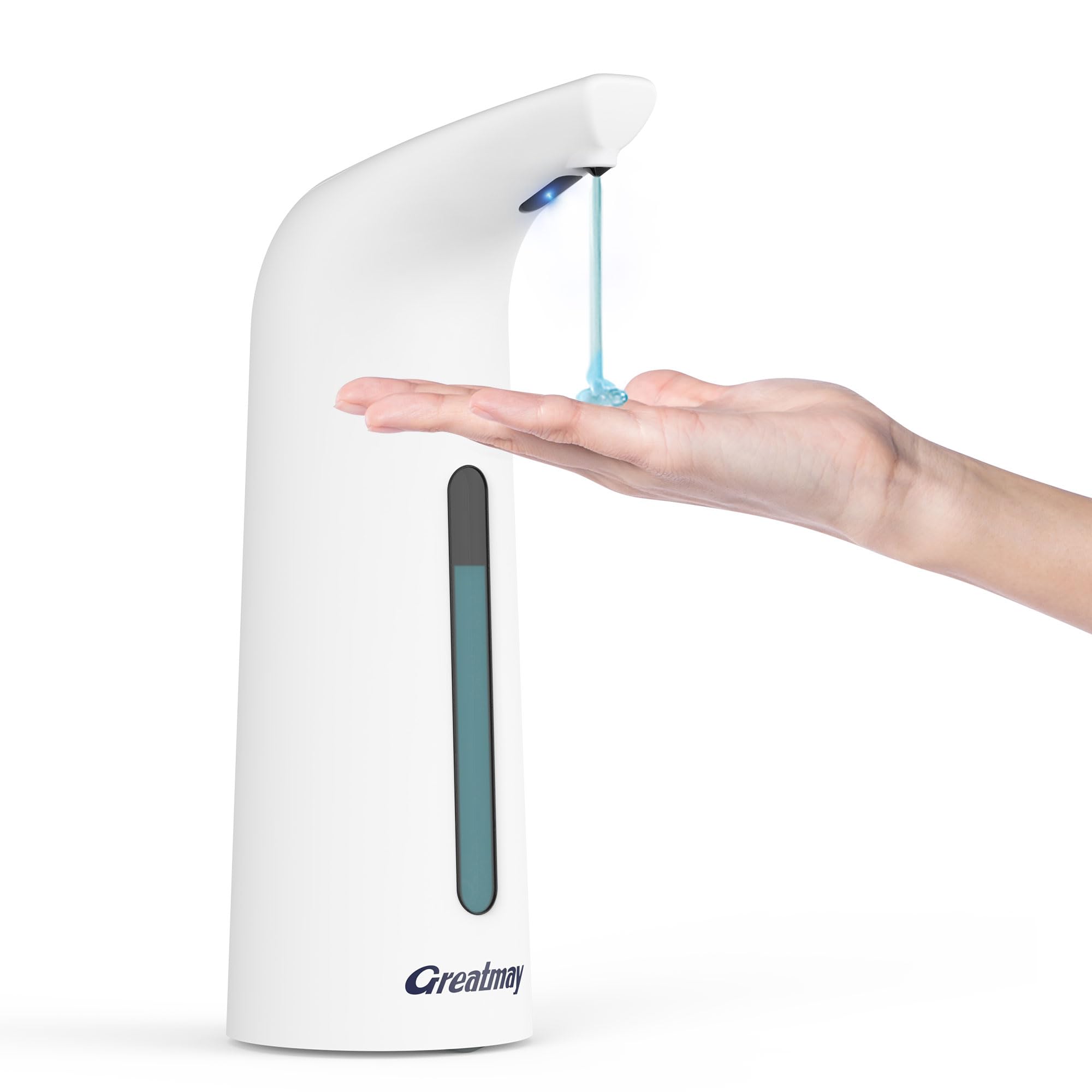 Dispenser di sapone automatico con 4 livelli regolabili, dispenser di sapone liquido elettrico da 400 ml, disinfettante a batteria per bagno, cucina