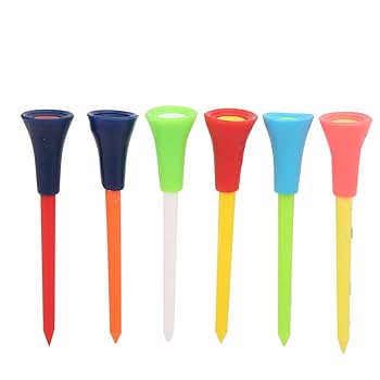 Amazon | ゴルフティー、50個 83mm カラフルなソフトシリコン