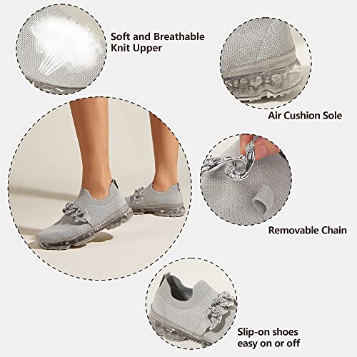 Image of LUCKY STEP Women Air Cushion Fashion Sneakers Breathable Casual Comfortable Lightweight Walking Shoes