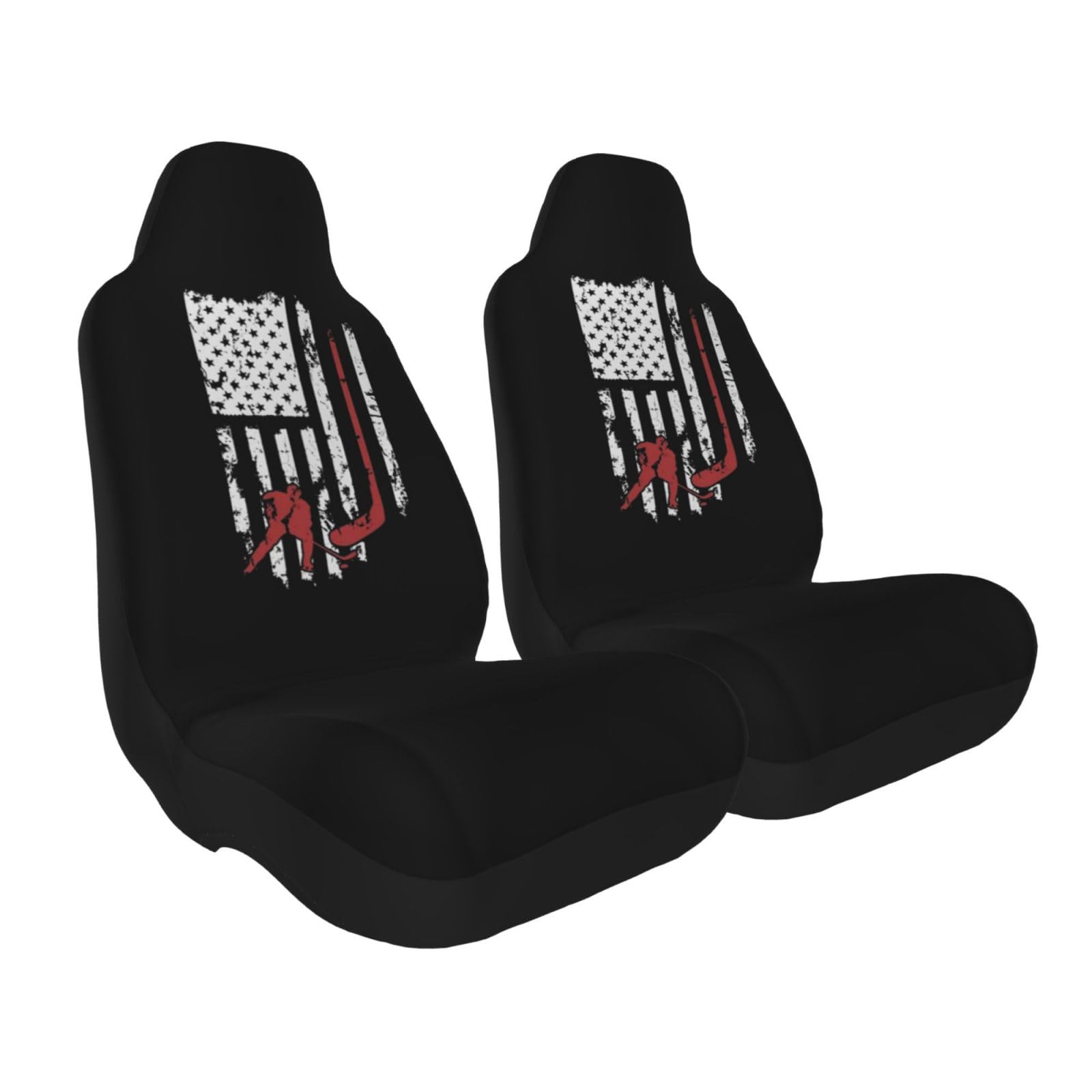 WLFDC Hockey Stick in American Flag Car Seat Covers Universal Car Seat Cover for Most Vehicles