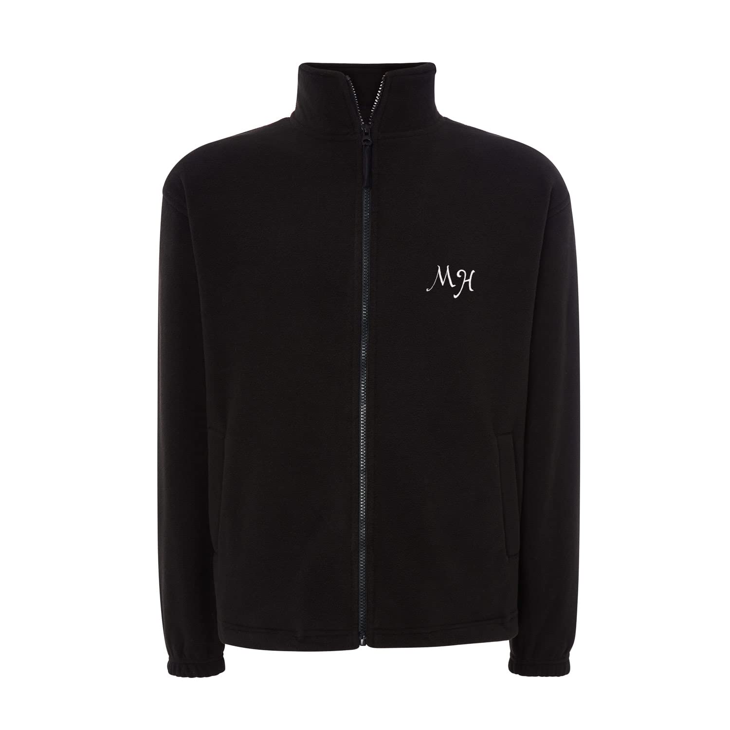 BGEUROPEMen's Personalized Black Polar Fleece Coat