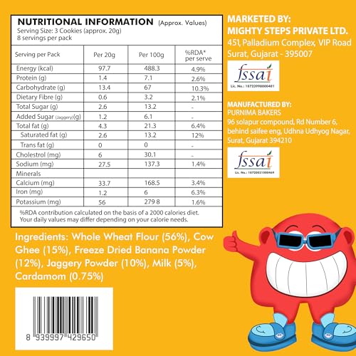 Image of Bebe Burp-Organic Whole Wheat, Oats & Raisins Cookies | Natural Tasty & Healthy Cookies | No Preservatives & Artificial Flavors |Snacks For Kids - 150gm (Pack of 4)-(Combo 2 for Each)