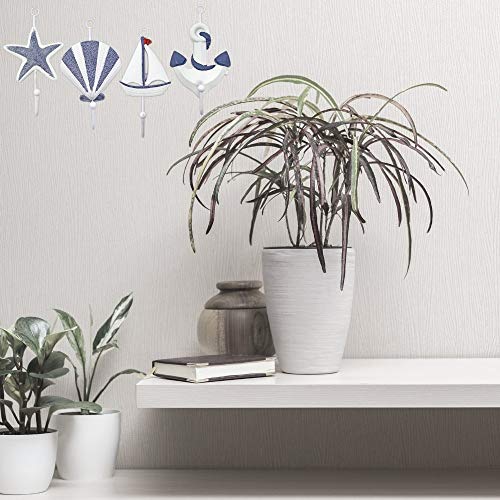 Coat Towel Hooks for the Wall - Nautical Hooks - Starfish - Shell - Anchor and Sail Boat - Beach Hangers for Towels, Robes, Aprons, Hats - Ocean Wall Art - /set of 4 - 6 1/2"H X 3 1/2"W. - Image 4