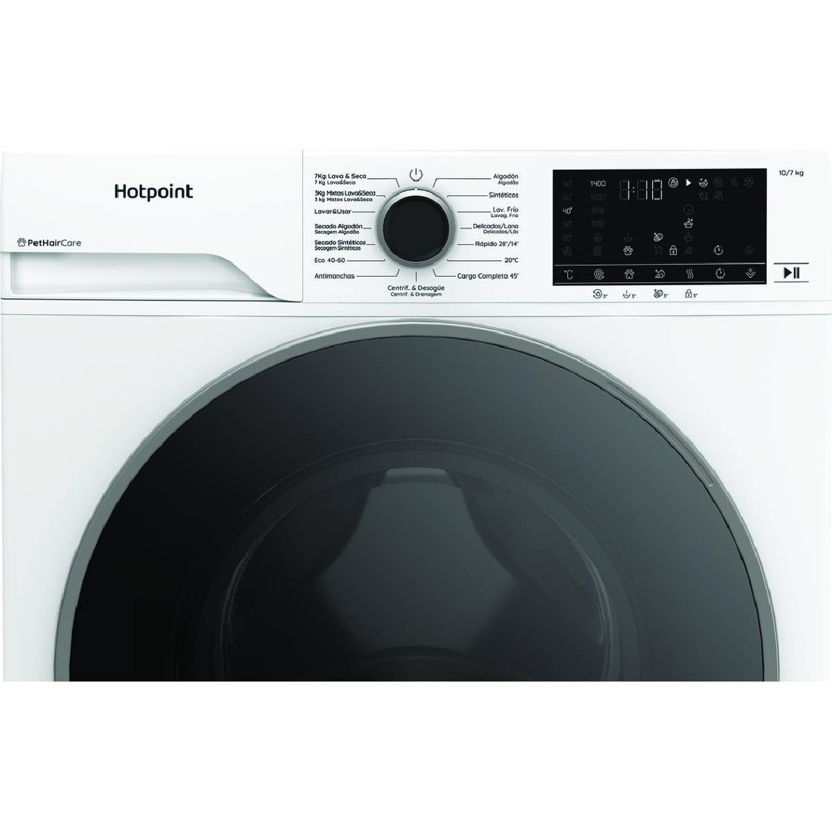 Roupa Hotpoint HBD1781SPT - Lavatrice e asciugatrice, 10/7 kg, 1400 giri/min Branco
