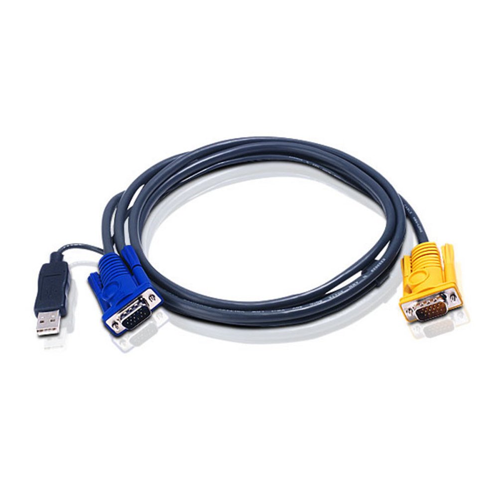 ATEN 2L-5202UP - Keyboard/Video/Mouse (KVM) Cable - 6 ft (2L5202UP) -