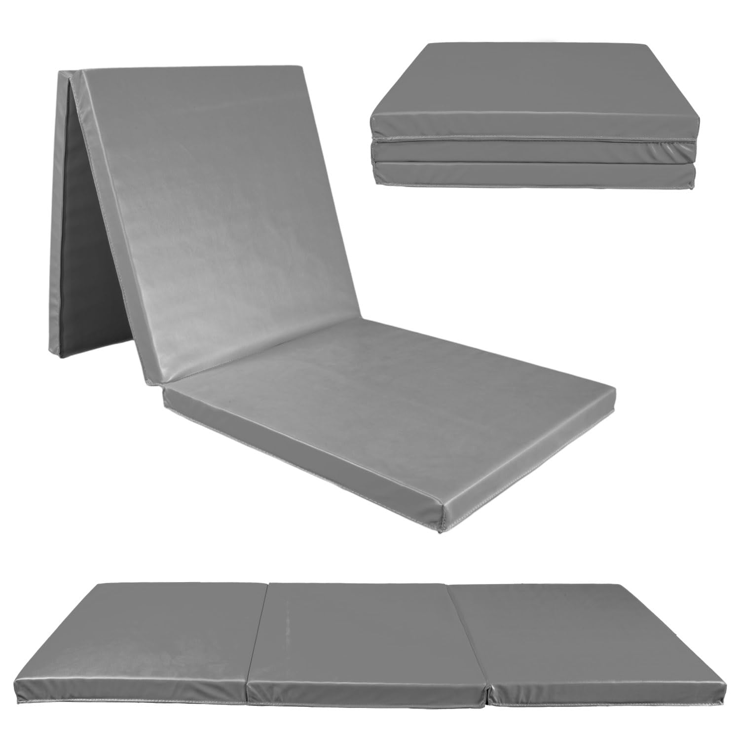 Faltbare Turnmatte 180x60 Weichbodenmatte Klappbar Dicke Gymnastikmatte 5 cm Sportmatte Fitnessmatte Rutschfest Yogamatte für Zuhause & Reise Klappmatratze