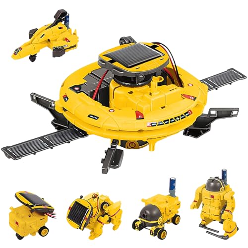 Focenat 6 en 1 Kit de Robot Solar, Juguetes Robots Solares para Niños, Juguetes Espaciales Solares, Stem Educatoinal Juguetes de Construcción, Kit Robotica Solares para Niños Niñas de 8 a 16 Años