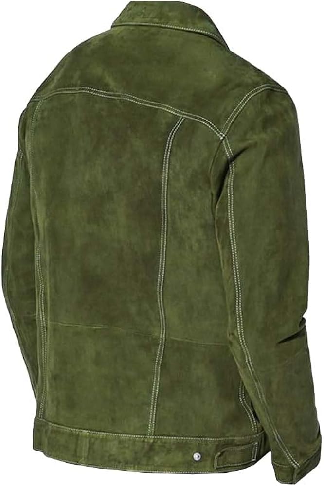 harapeco 商店 Color Suede blouson Green Color Suede blouson-25SS