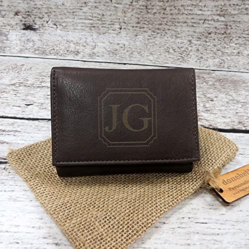 Genuine Leather Tri Fold Personalized Mens Wallet (777)3
