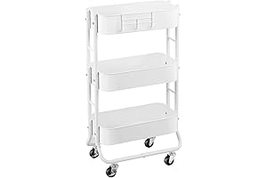 Slim 3-Tier Narrow Rolling Utility Cart