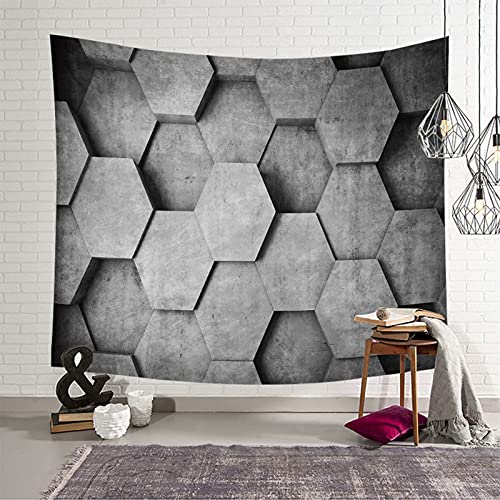 Tapiz de pared KnSam de poliéster gris: decoración textil fácil de lavar