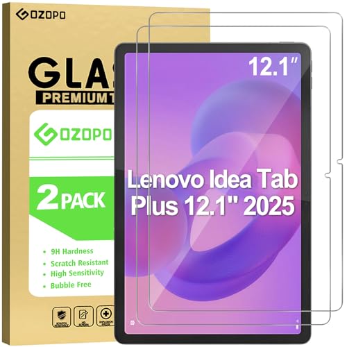 GOZOPO Screen Protector for Lenovo Idea Tab Plus (2025) 12.1-inch TB361FU/TB361ZU, 9H Tempered Glass Film, Anti-Scratch, No Bubbles [2 Pack]