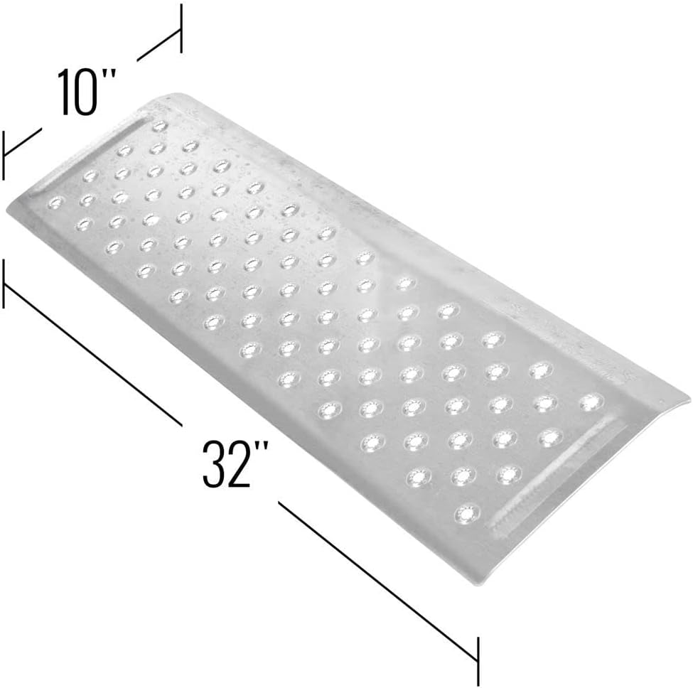 10" Wheelchair Ramp for Entry Door, Up to 1-5/8" H, Silver Spring, 32" W