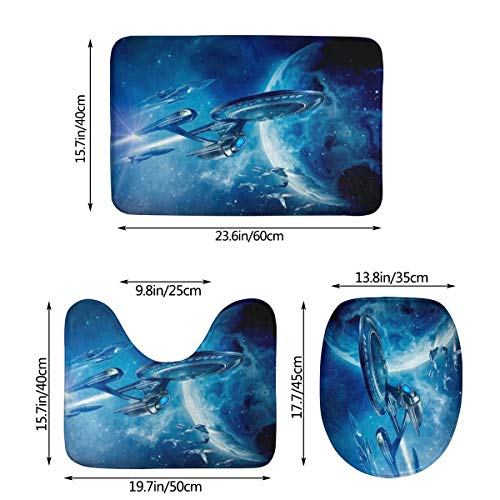 SJPillowcover Star Trek Badezimmerteppich-Set, weich, rutschfest, saugfähig, 3-teilig – Bild 4