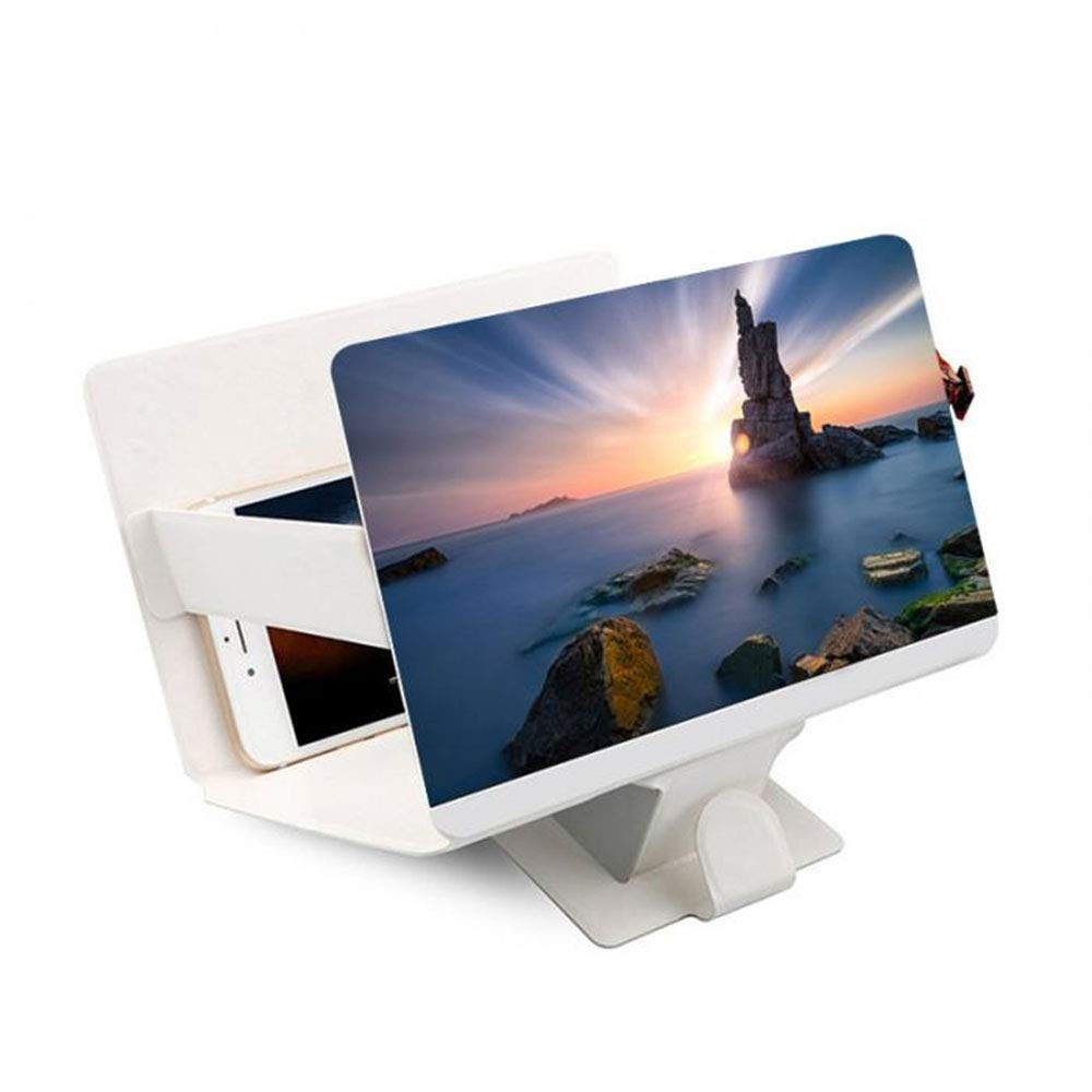 Mobile 3D Enlarger Magnifying Video Amplifier Projector Bracket Desktop Holder Stand(Wit)
