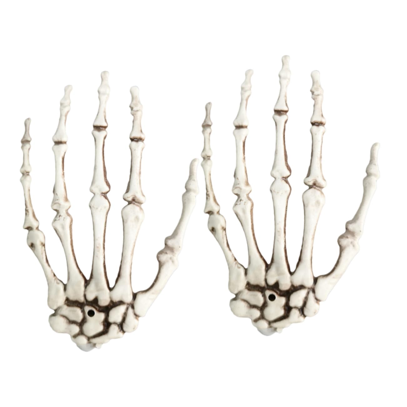 ULDIGI 1pair Skeleton Hand Decorations Scary Plastic Bone Hands for Halloween Party and Theater Props and Convenient for Frightening Displays