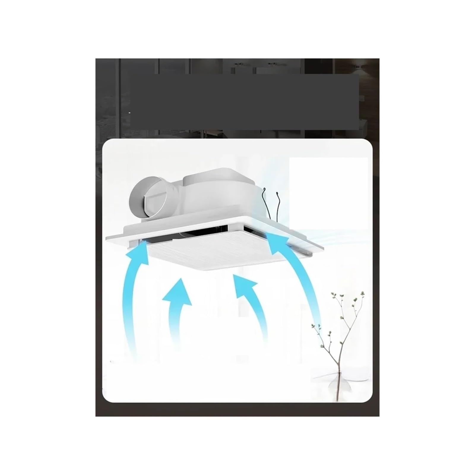 Extractor de aire, Extractor De Aire Potente Silencio Baño Techo Ventilación Ventilador Cocina Humos PAPÁ para sótanos, talleres(8 inch)