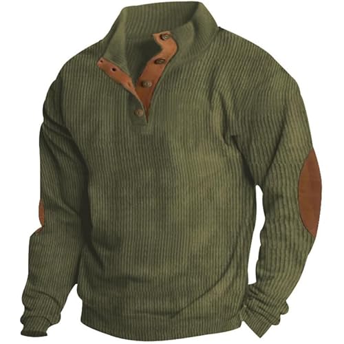Men's Casual Corduroy Sweatshirt -Stylish and Comfortable Long Sleeved Corduroy