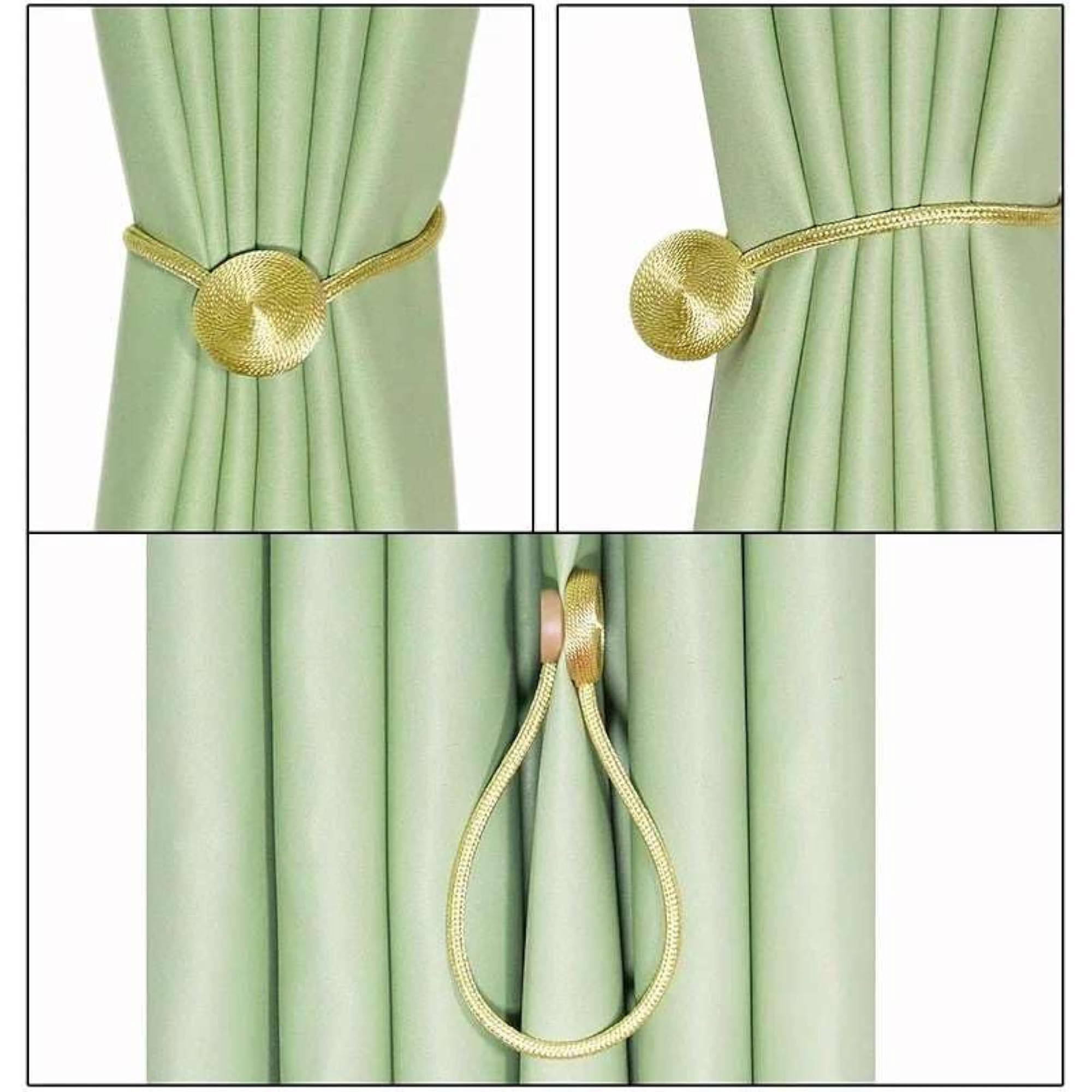Modern Magnetic Curtain Tiebacks - Elegant Rope Design