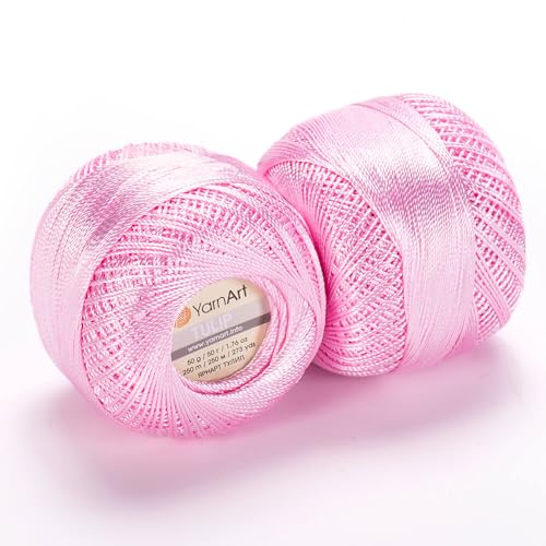Image of YanrArt Tulip%100 Microfiber Silky Yarn - Suitable for Summer Clothes and Home Accessories Curtains, Runners, Tablecloths - S. Fine(1) Weight Yarn - 1.70 Oz, 273 Yds (415)