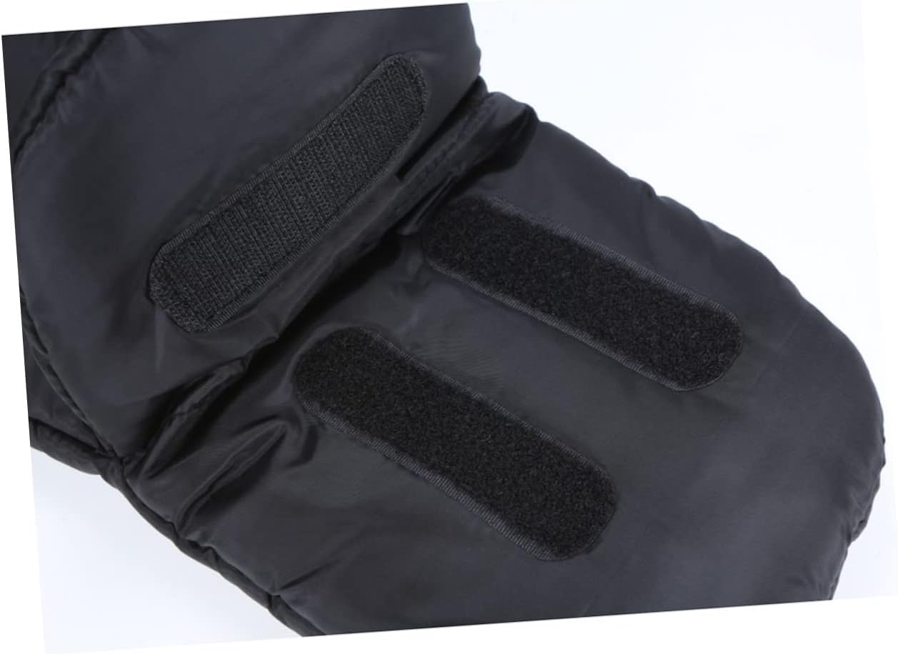 BESTonZON One Pair Windproof Outdoor Gloves Thick Anti-Freeze Stroller Hand Muff for Parents and Warm Great for Winter Use Black