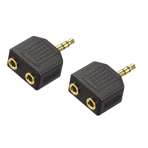 Miniatura 6 de VCE Paquete de 2 cables de audio estéreo en Y hembra de 0.138 in a 2 RCA macho con 2 unidades de 0.138 in macho a doble hembra de 18 pulgadas,