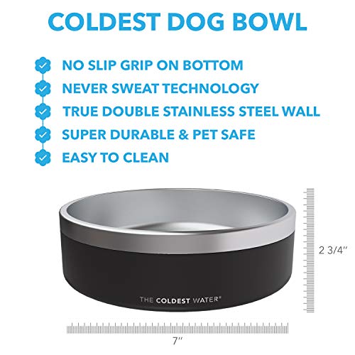 Coldest Dog Bowl - Stainless Steel Non Slip No Spill Proof Skid Metal Insulated Dog Bowls, Cats, Pet Food Water Dish… - Image 4
