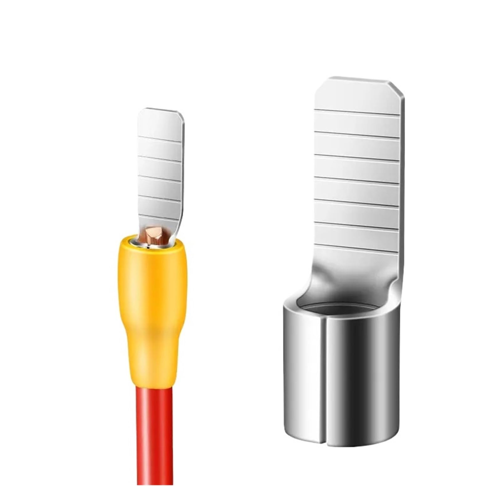 KLOOKY Circuit Breaker Plug Pin-Shaped Cable Wire Lug Insert Crimp Terminal C45 Air Switch Lug C45-1.5 2.5 4 6 10 16 25 35 50 70mm²(C45-1.5 (100pcs))