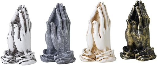4pcs Praying Hands Ornament Chinoiserie Decor Desktop Decor The Office Desk Decor Buddhism Praying Hands Figurine Desktop Resin Statues Praying Hands Sculpture Desktop Resin Decors
