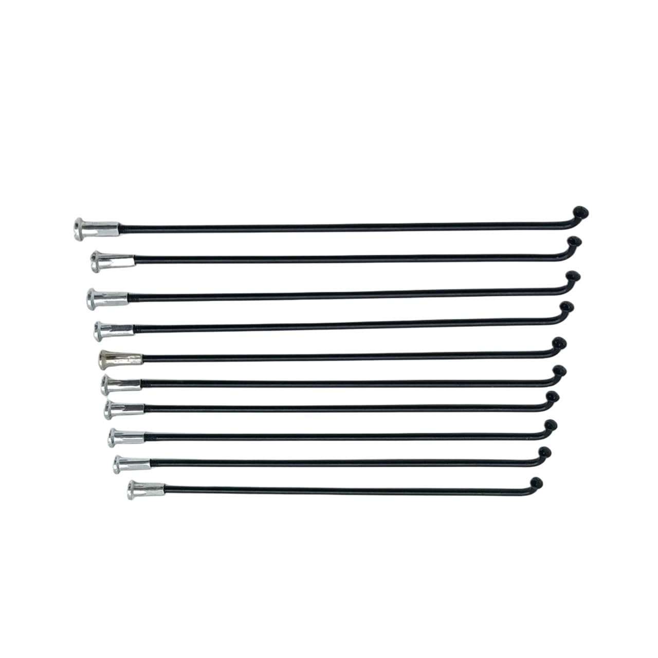 ZHOUXYFDC Bike Spokes Bicycle 13G Diameter 2.3mm Length 102-256mm spokes #45 Steel + nipples 10 Pcs/lot(254mm 10PCS)