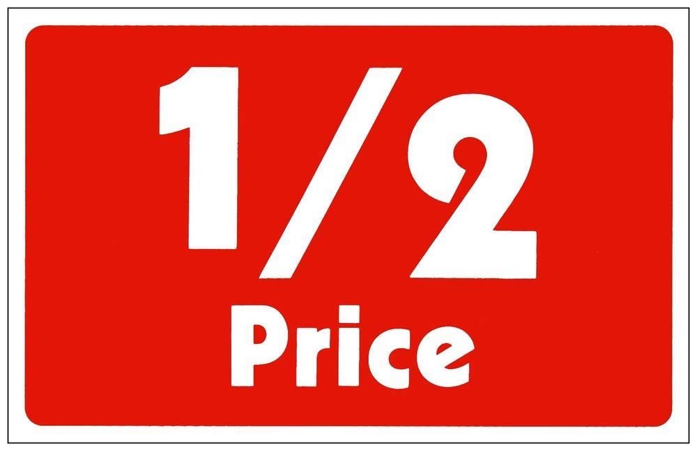 Yelacecca Tin Sign A94018 Metal Tin Sign 8X12 Inches 1/2 Half Price Retail Store Sale Business Signs
