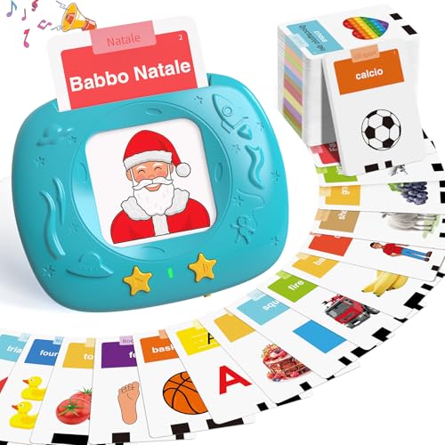 【Pronuncia Italiana Autentica】 Le flashcard parlanti HOMESTEC non solo hanno un'autentica pronuncia italiana, ma anche suoni simulati realistici di animali e automobili (alcune carte non hanno effetti sonori), che sono più interessanti e utili per i bambini per imparare le parole.