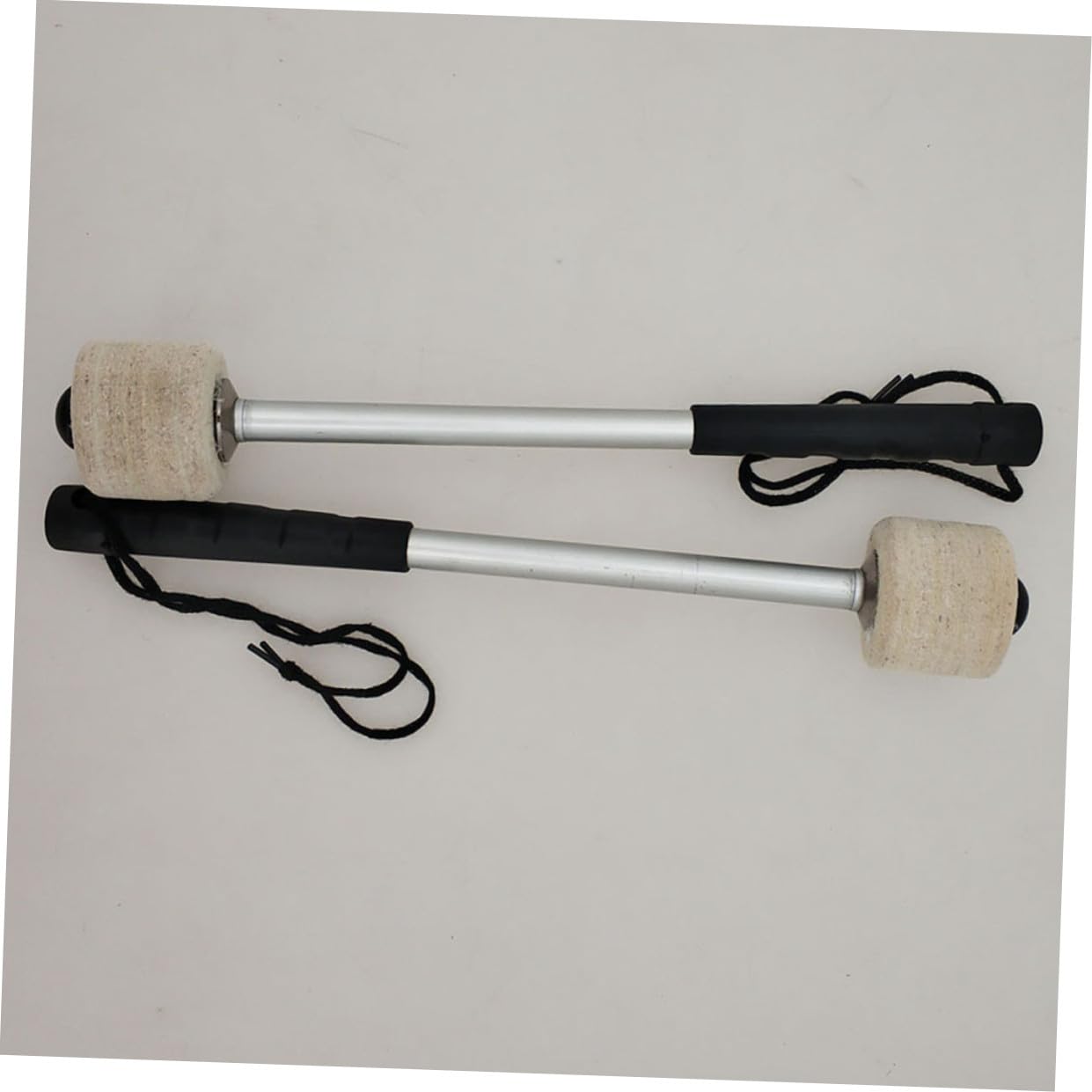 Gatuida 2 piezas Baquetas de de Gran con Cabezal de Fieltro de Lana para Percusión Accesorios de Instrumentos Musicales Resistentes y Cómodas para Prolongado