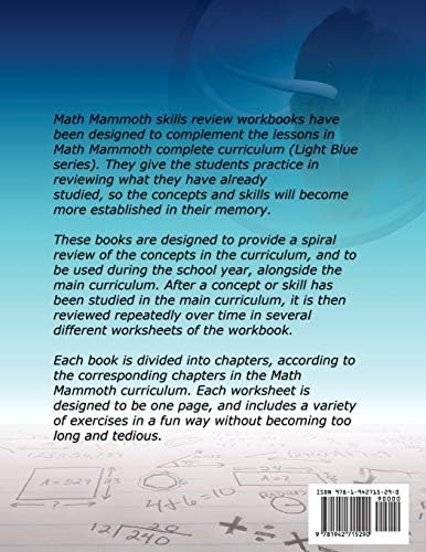 Math Mammoth Grade 2 Skills Review Workbook